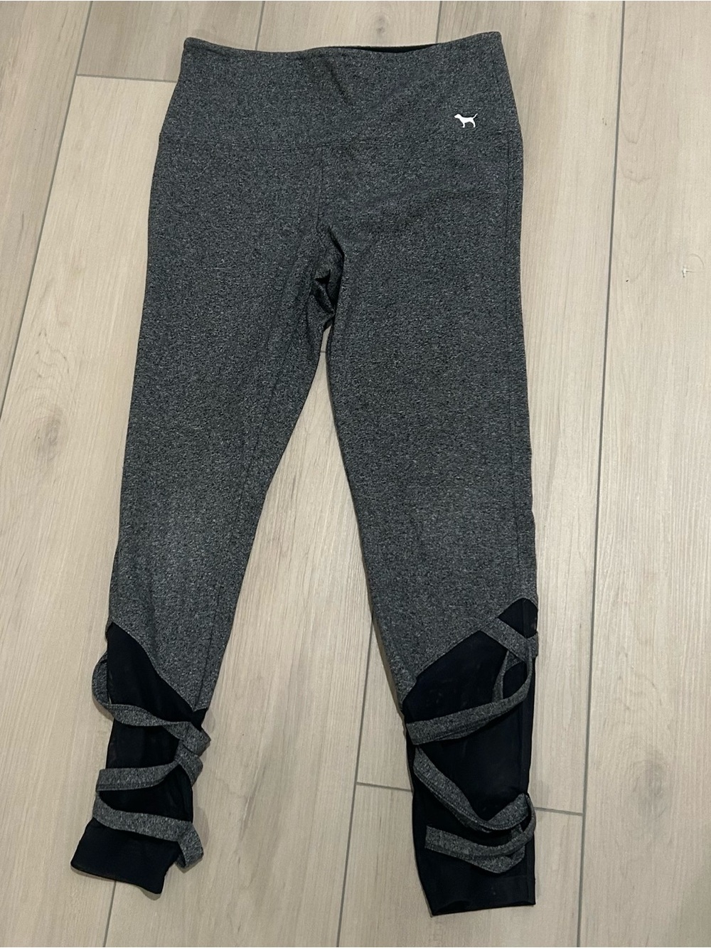 PINK Victoria's Secret Yoga Top - Black & Gray Heather